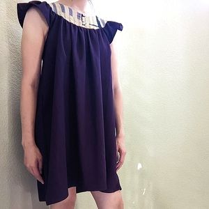 Karen Zambos A line ruffle dress